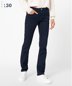 GEMO Pantalon femme coupe regular - L30 Bleu