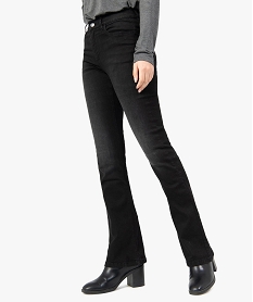 jean femme coupe bootcut taille haute noirF866501_1