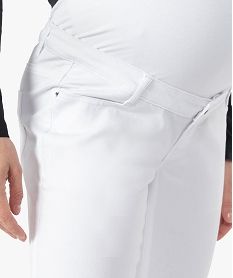 jean de grossesse slim 4 poches avec bandeau jersey blanc slimF867901_2