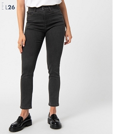 GEMO Jean femme coupe Slim taille haute – L26 Gris
