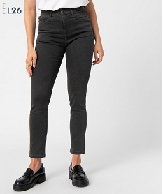 GEMO Jean femme coupe Slim taille haute - L26 Gris