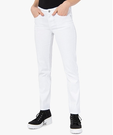 GEMO Jean femme coupe Regular - L26 blanc vif