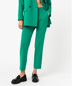 GEMO Pantalon de tailleur femme vert standard