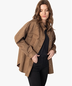 GILET ECRU VESTE CAMEL