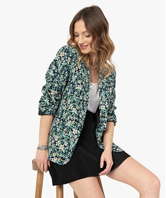 GEMO Veste femme à motifs fleuris vert standard