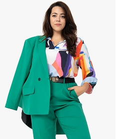 GEMO Veste femme grande taille à fermeture croisée Vert