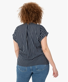 blouse femme a manches courtes imprimee avec boutons imprimeF883301_3