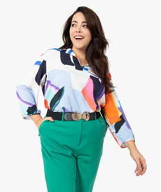 GEMO Blouse femme grande taille fluide multicolore Imprimé