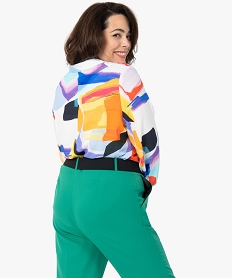 blouse femme grande taille fluide multicolore imprimeF884701_3