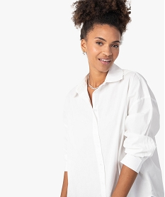 chemise femme oversize avec epaules tombantes blancF885401_2