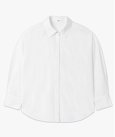 chemise femme oversize avec epaules tombantes blanc chemisiersF885401_4