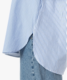 chemise femme a rayures de differentes largeurs imprime chemisiersF885901_2