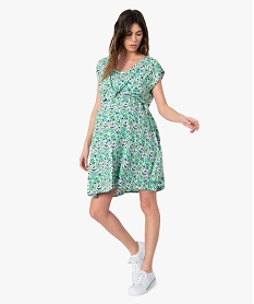 GEMO Robe de grossesse à motifs fleuris Imprimé