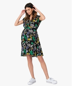 GEMO Robe de grossesse à motifs fleuris Multicolore