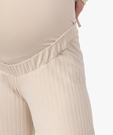 pantalon de grossesse en maille cotelee beigeF896701_2