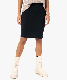 GEMO Jupe femme longue forme tube Noir