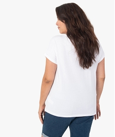 tee-shirt femme grande taille loose avec inscription poitrine blancF906201_3