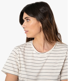 tee-shirt femme raye avec dos plus long imprimeF906901_3