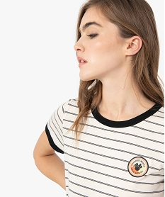 GEMO Tee-shirt femme à rayures - Disney Imprimé