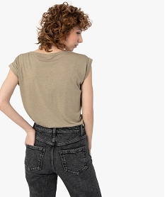tee-shirt femme paillete avec manches ultra courtes grisF913001_3