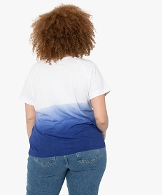 tee-shirt femme grande taille a manches courtes et col v bleuF914001_3
