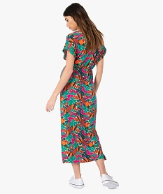 robe de grossesse longue a motifs fleuris multicoloreF924001_3