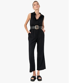 GEMO Combinaison pantalon femme sans manches Noir