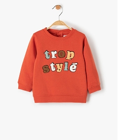 GEMO Sweat bébé garçon avec motif Orange