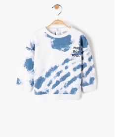 sweat bebe garcon tie-and-dye et inscription bleu sweatsF928501_1