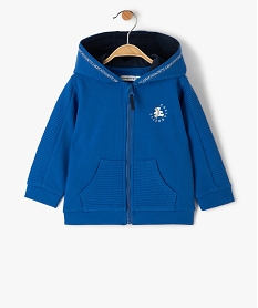 GEMO Sweat bébé garçon zippé à capuche – LuluCastagnette Bleu