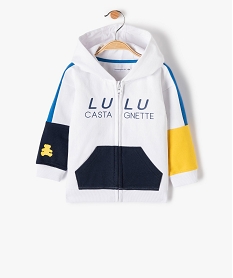 GEMO Sweat bébé garçon zippé à capuche - LuluCastagnette Blanc