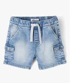 bermuda bebe garcon en jean delave bleu shortsF930301_1