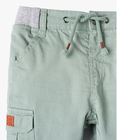 pantalon coupe cargo double avec taille elastique bebe garcon vertF930601_2