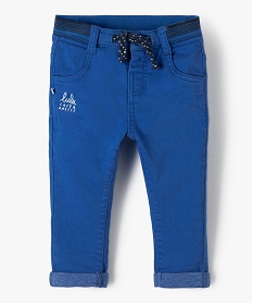 GEMO Pantalon bébé garçon avec taille élastiquée - LuluCastagnette Bleu