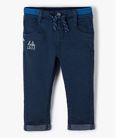 pantalon bebe garcon avec taille elastiquee - lulucastagnette bleuF931301_1