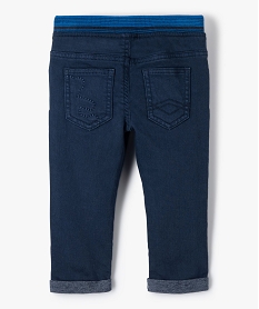 pantalon bebe garcon avec taille elastiquee - lulucastagnette bleuF931301_3