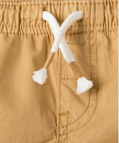 bermuda en toile a taille elastiquee bebe garcon beige shortsF932101_2