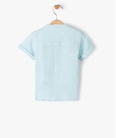 chemise bebe garcon en gaze de coton imprimee bleuF932901_3