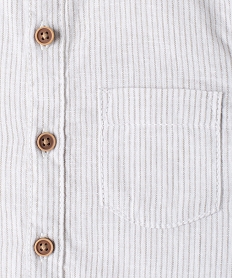 chemise bebe garcon a manches courtes avec col rond gris chemisesF933101_2