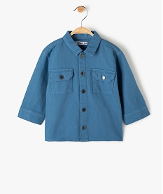 GEMO Chemise bébé garçon en toile denim Bleu