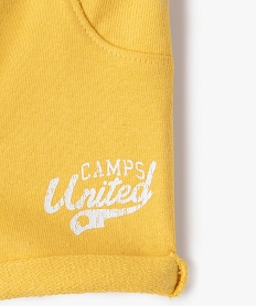 ensemble bebe garcon 2 pieces   tee-shirt loose short - camps united jaune shortsF935101_3