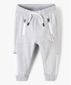 pantalon de jogging bebe garcon molletonne - lulucastagnette grisF935501_1