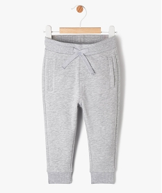 GEMO Pantalon de jogging avec ceinture bord-côte bébé garçon Gris