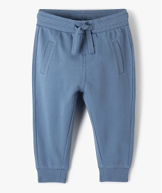 GEMO Pantalon de jogging avec ceinture bord-côte bébé garçon bleu standard