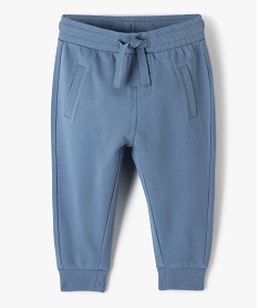 GEMO Pantalon de jogging avec ceinture bord-côte bébé garçon Bleu