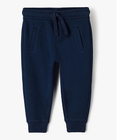 pantalon de jogging avec ceinture bord-cote bebe garcon bleu joggingsF935801_1