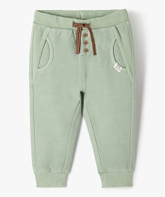 GEMO Pantalon de jogging bébé avec jeu de textures vert standard