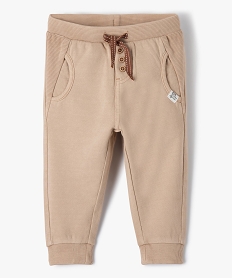 GEMO Pantalon de jogging bébé avec jeu de textures Beige