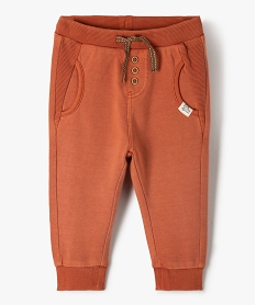 GEMO Pantalon de jogging bébé avec jeu de textures Orange