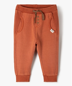 GEMO Pantalon de jogging bébé avec jeu de textures orange standard